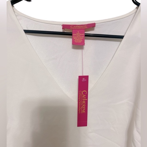 🌼NWT CATHERINE MALANDRINO IVORY BLOUSE. - Picture 6 of 7